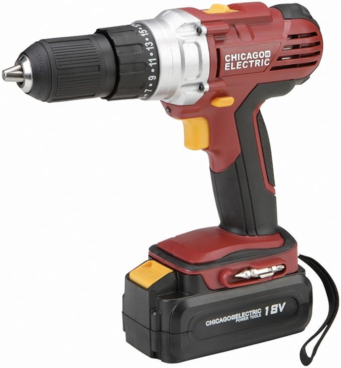Chicago Power Drill 18 Volt Cordless 1/2 in